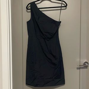 NWT J. Crew One-Shoulder Sheath Dress - Black